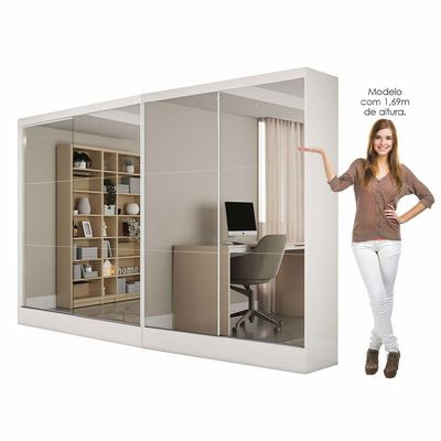 Closet Casal Belém 4 Portas Premium 4 Gavetas Carioca Móveis