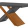 Mesa Sala De Jantar Carol 180cm Em Mdf Vidro Grafite/ Imbuia