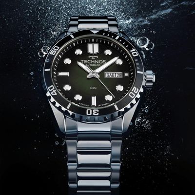 Relógio Technos Masculino Automático Prata - 8205ox/1v Relógio Technos Masculino Acqua Prata - 8205ox/1v
