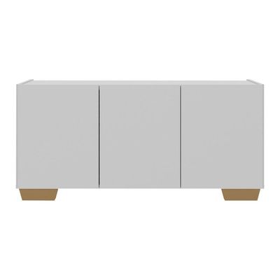 Rack Para Tv Até 32 Polegadas Com 3 Portas Multimóveis Mp1068 Branco/natural Branco/natural