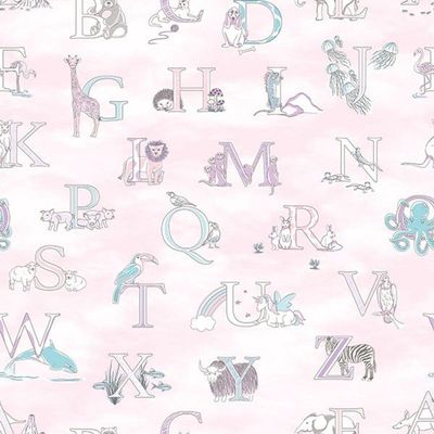 Papel De Parede Just 4 Kids Alfabeto G56538 - Rolo 10m X 0,52m