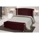 Kit Cabeceira De Cama Box E Calçadeira Baú Luxo Casal 140 Cm Suede Bordo Do Lar Móveis