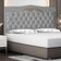 Cabeceira De Cama Box Barcelona Queen 160 Cm Capitonê Retro Botão Encapados Suede Prata Do Lar Móveis