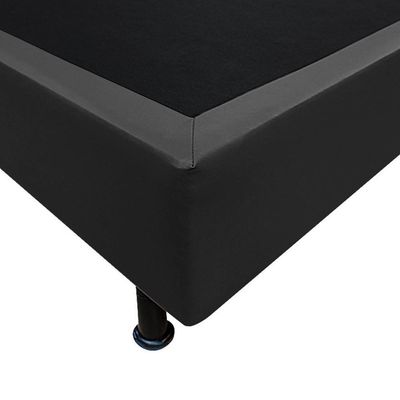 Base Box Para Cama Casal Queen 158x198cm Bipartido Liz S05 Sintético Preto - Mpozenato