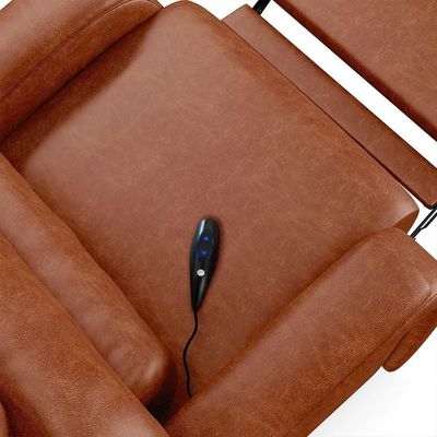 Poltrona Do Papai Reclinável Kalie Controle Power Elétrico Fh9 Pu Caramelo Brilho - Mpozenato