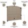 Cabeceira Casal Cama 140cm Glenda I02 Bouclê Capuccino - Mpozenato