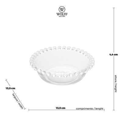 Conjunto Com 03 Bowls Em Cristal 27893 - Wolff
