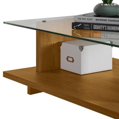 Mesa De Centro Com Detalhe Ripado Fire Z10 Cumaru-opala - Mpozenato