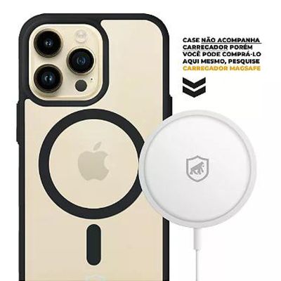 Kit Capa Magsafe Preta e Pelicula Defender Pro Privacidade para iPhone 15 Pro - Gshield
