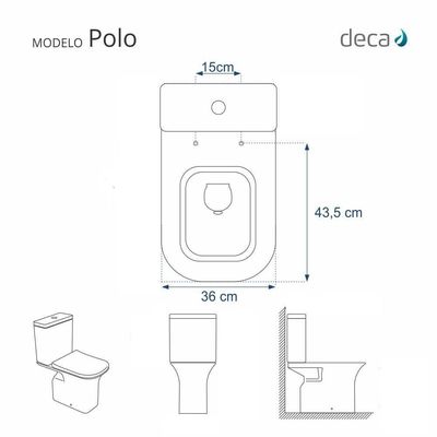 Tampa De Vaso Sanitario Polo Branco Gelo Para Bacia Deca