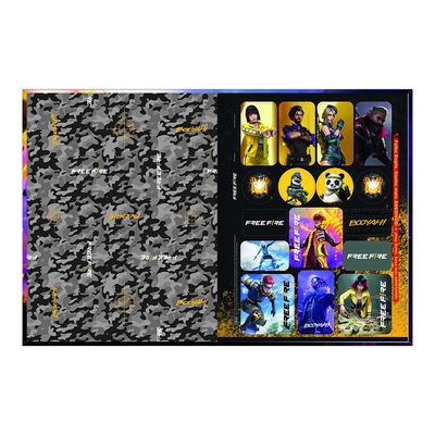 Caderno Brochura Tilibra Capa Dura 1/4 Free Fire 80 Folhas