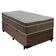 Cama Box Baú Suede Solteiro + Colchão Sereneprime Molas Ensacadas 88x188x69 Marrom