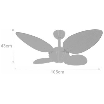 Ventilador Volare Off P Palmae Tabaco 220V E Controle Remoto 220V