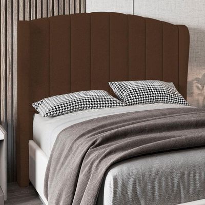 Cabeceira Casal Cama 140cm Glenda I02 Bouclê Marrom - Mpozenato