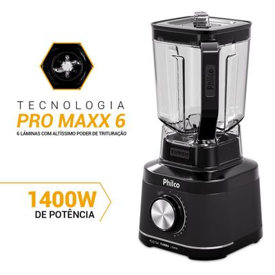 Liquidificador Philco 1500W 12 velocidades 3,1L PLQ15A 127V