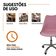 Kit 5 Cadeiras Office Base Cromada Com Rodizio Giratória Saarinen Rosa
