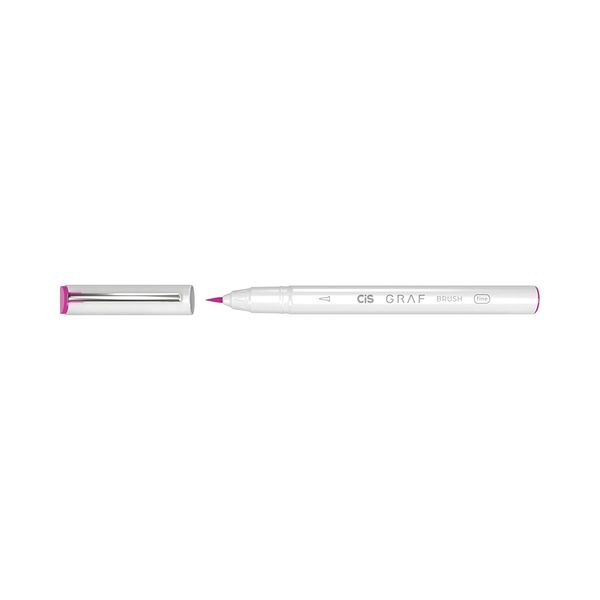 Marcador Artístico Cis Grafia Brush Fine Ponta Pincel Rosa