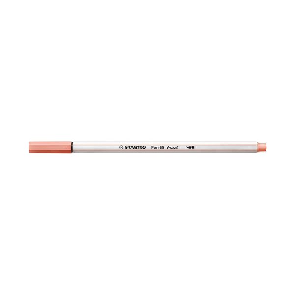 Caneta Hidrográfica Stabilo Pen 68 Brush Aquarelável Salmon Caneta Hidrográfica Stabilo Pen 68 Brush Aquarelável Salmon