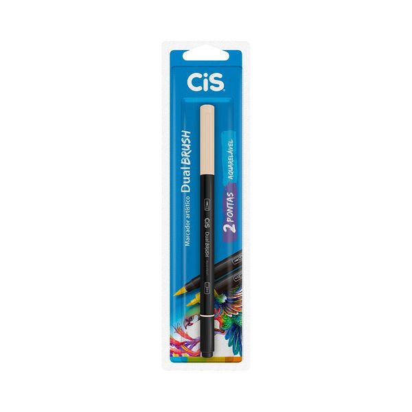 Marcador Artístico Cis Dual Brush Fine Aquarelável Palha 0.8mm