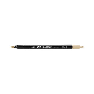 Marcador Artístico Cis Dual Brush Fine Aquarelável Bege 0.8mm