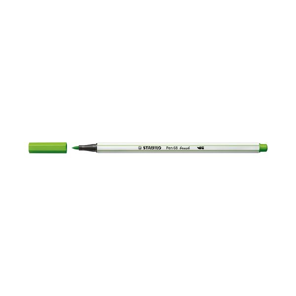 Caneta Hidrográfica Stabilo Pen 68 Brush Aquarelável Verde