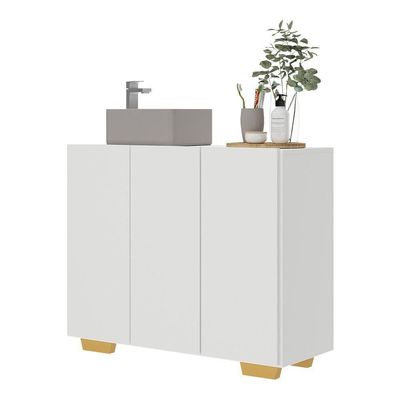 Gabinete Banheiro 3 Portas 90Cm Multimóveis V5031