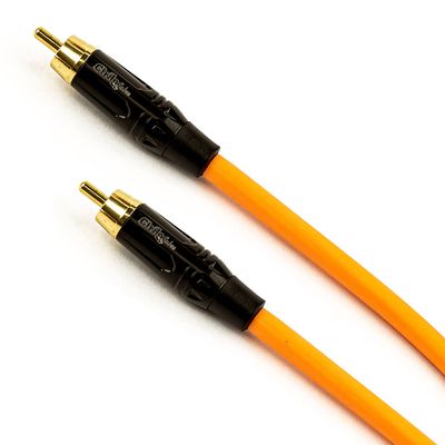 Cabo Coaxial Digital (SPDIF) Laranja - 8 Metros
