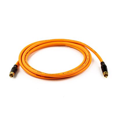 Cabo Coaxial Digital (SPDIF) Laranja - 8 Metros
