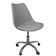 Kit 4 Cadeiras Office Base Cromada Com Rodizio Giratória Saarinen Cinza