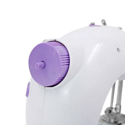 Mini Máquina De Costura Reta Portátil Bivolt Doméstica Compacta Branco