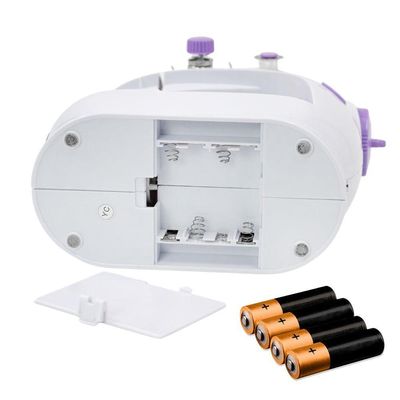 Mini Máquina De Costura Reta Portátil Bivolt Doméstica Compacta Branco