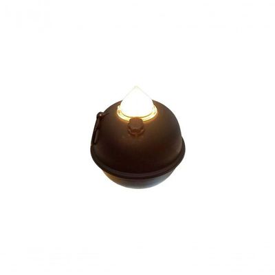 Kit 3 Luminárias De Mesa Decorativa Bujãozinho De Metal A Pilha Com Led Amarelo Dimerizável E Alça
