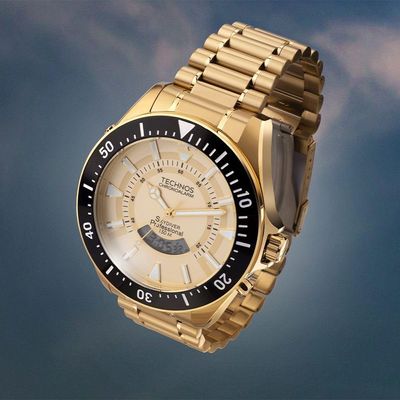 Relógio Technos Masculino Skydiver Dourado - Wt2050ak/1d Wt2050ak/1d
