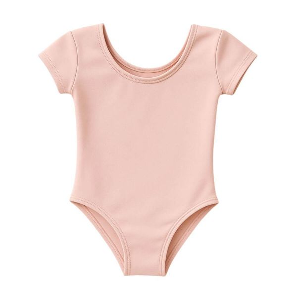 Collant Manga Curta Infantil com Forro Rosa Bailarina Poliamida Tamanho 6 Colombina