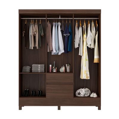 Guarda-Roupa Casal Sória 6 Portas 2 Gavetas Café