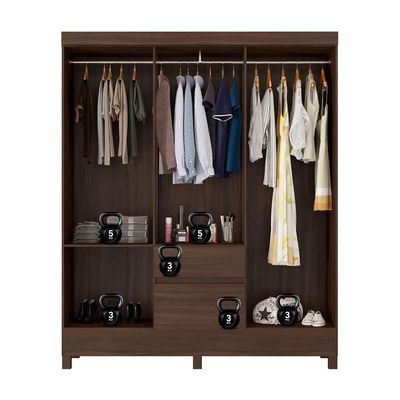 Guarda-Roupa Casal Sória 6 Portas 2 Gavetas Café