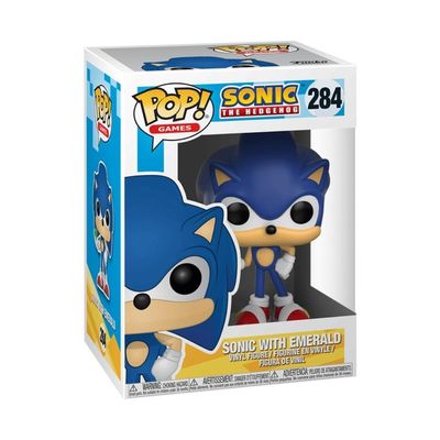 Boneco Funko Pop! Sonic The Hedgehog - Sonic With Emerald