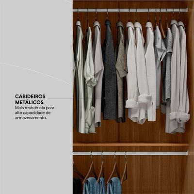 Guarda-Roupa Casal Marine 6 Portas 2 Gavetas Amendola e Off White