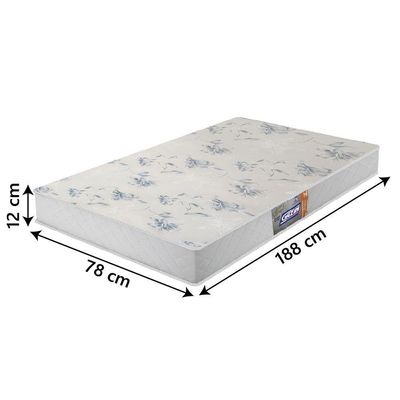 Cama Box Solteiro Colchão De Espuma D20 Supreme Branco 78x188x50cm Gazin Preto