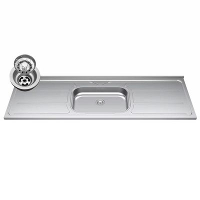 Balcão De Cozinha Com Pia Inox 160cm 3 Gavetas Andréia Branco - Ajl Móveis