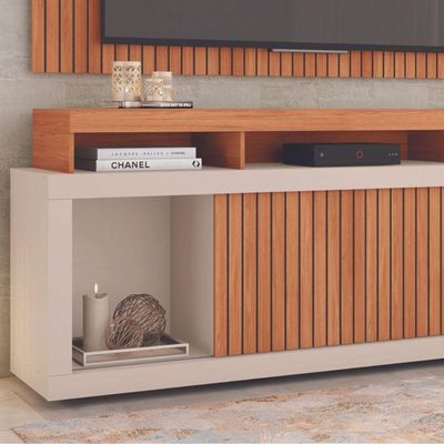 Rack Caemmun New Oscar Com Painel 1,8 Metros Freijo/off White