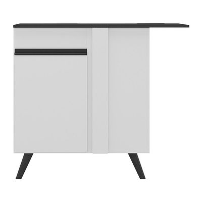 Balcão Cozinha De Canto 1 Porta Mp3743.964 Branco/preto