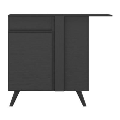 Balcão Cozinha De Canto 1 Porta Veneza Multimóveis V3743 Preto Preto