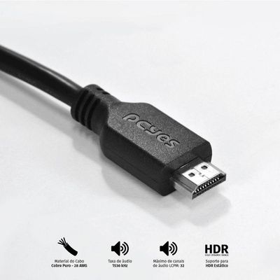 Cabo Hdmi 2.0 Macho 5 Metros - Phm20-5
