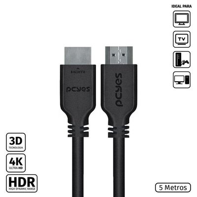 Cabo Hdmi 2.0 Macho 5 Metros - Phm20-5