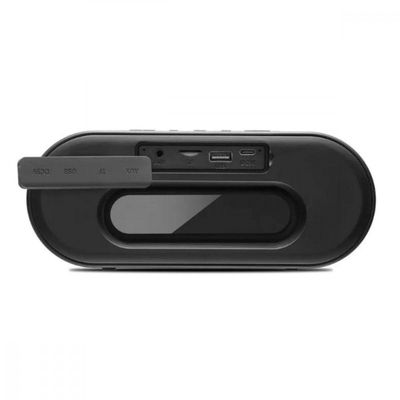 Caixa De Som Speaker Aiwa Bluetooth Luzes Multicores Ip65 Preto Bivolt