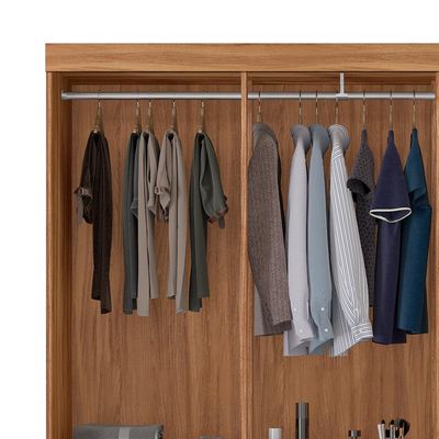 Guarda-Roupa Solteiro Sória 6 Portas 2 Gavetas Amêndola