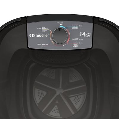 Tanquinho De Lavar Roupa Mueller 14 Kg Semiautomático MLT14B Preto 110V
