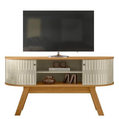 Rack Bancada Atlanta Cumaru Opala Para Tv Até 55 Madetec Cumaru Opala