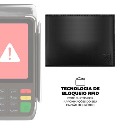 Carteira RFID Masculina - Porta cartão - Ultra Slim -Gshield